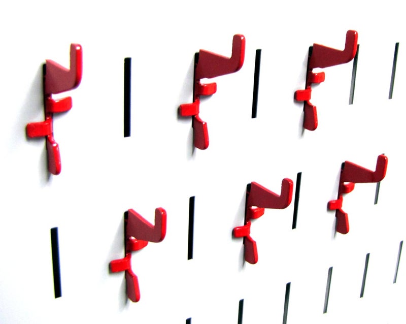 Wall Control Standard Slotted Hook Pack - Slotted Metal Pegboard Hooks Pegboard and Slotted Tool Board - Red - Image 3